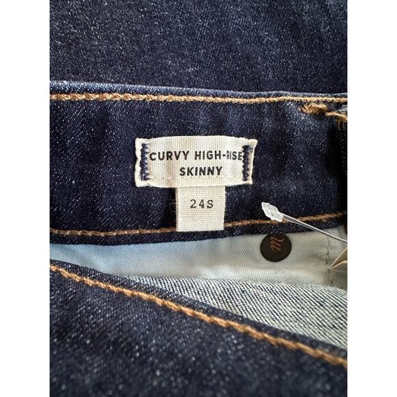 NEW Madewell Curvy High Rise Skinny Jeans 24S Lucille Wash H6388 Short Size 24 - Picture 5 of 7
